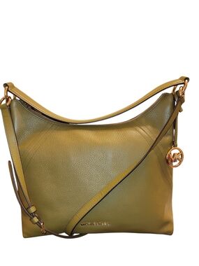 Michael Kors Olive Green Leather Shoulder Bag